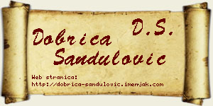 Dobrica Sandulović vizit kartica
